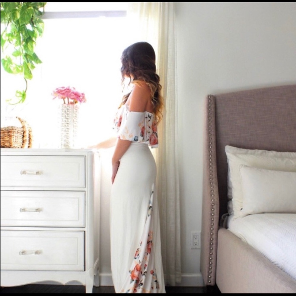 Maternity Off Shoulder Dress / Bridal Shower Dress